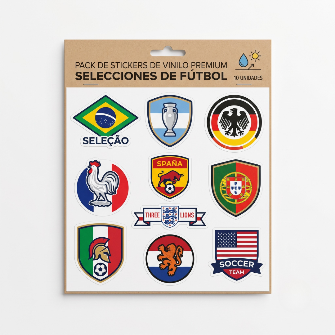 Sticker Pack Selecciones de Fútbol (10 un.)